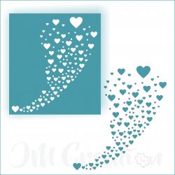 Stanzschablone - Herzfontäne